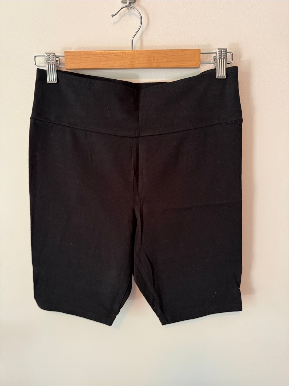 wild fable Black High-Rise Bike Shorts with Wide Waistband